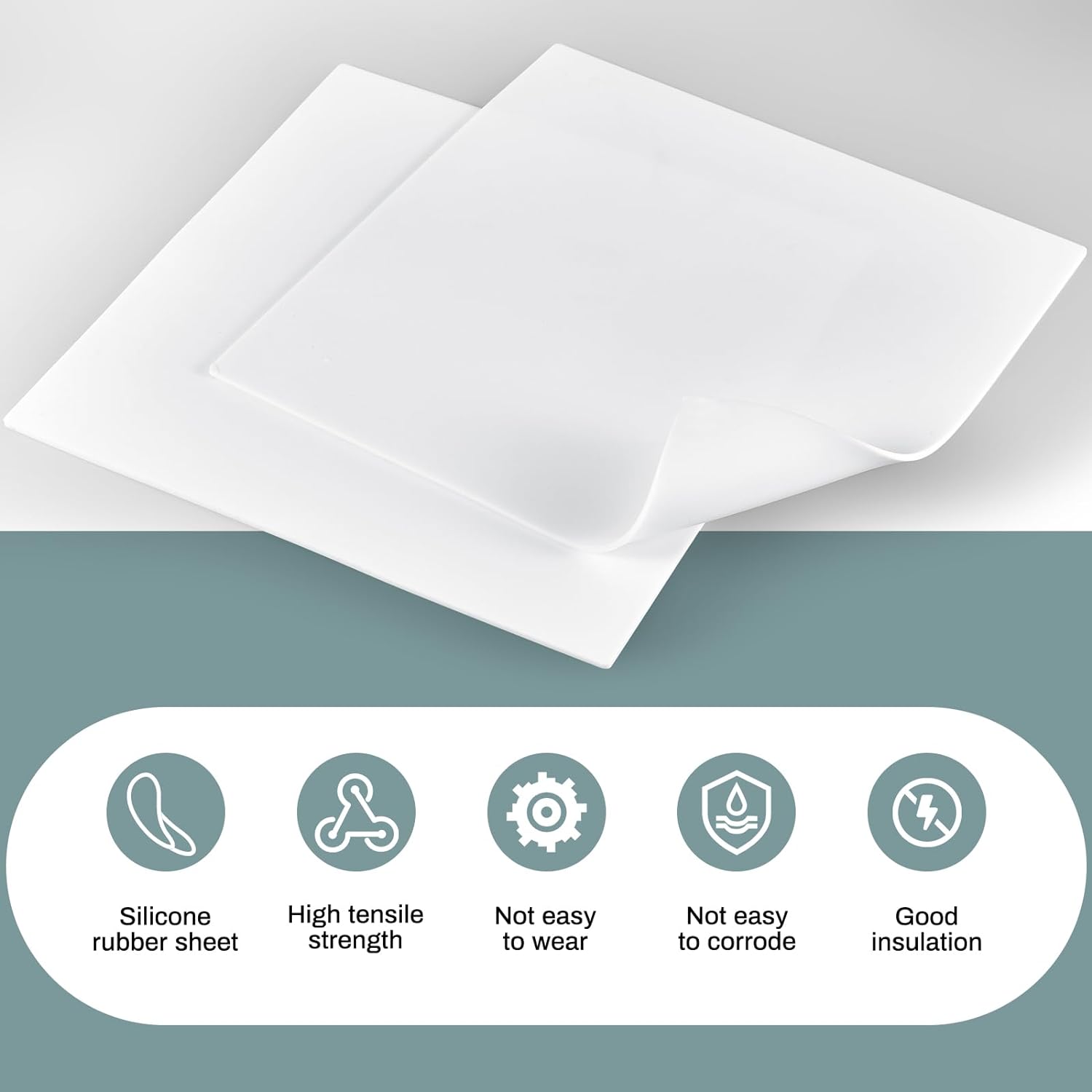 Cadar Getah Silikon 12 x 12 Inci, Pad Getah Putih 1/8 Inci, Bahan Gasket Getah Tahan Haba Tugas Berat - Pembekal Paidu