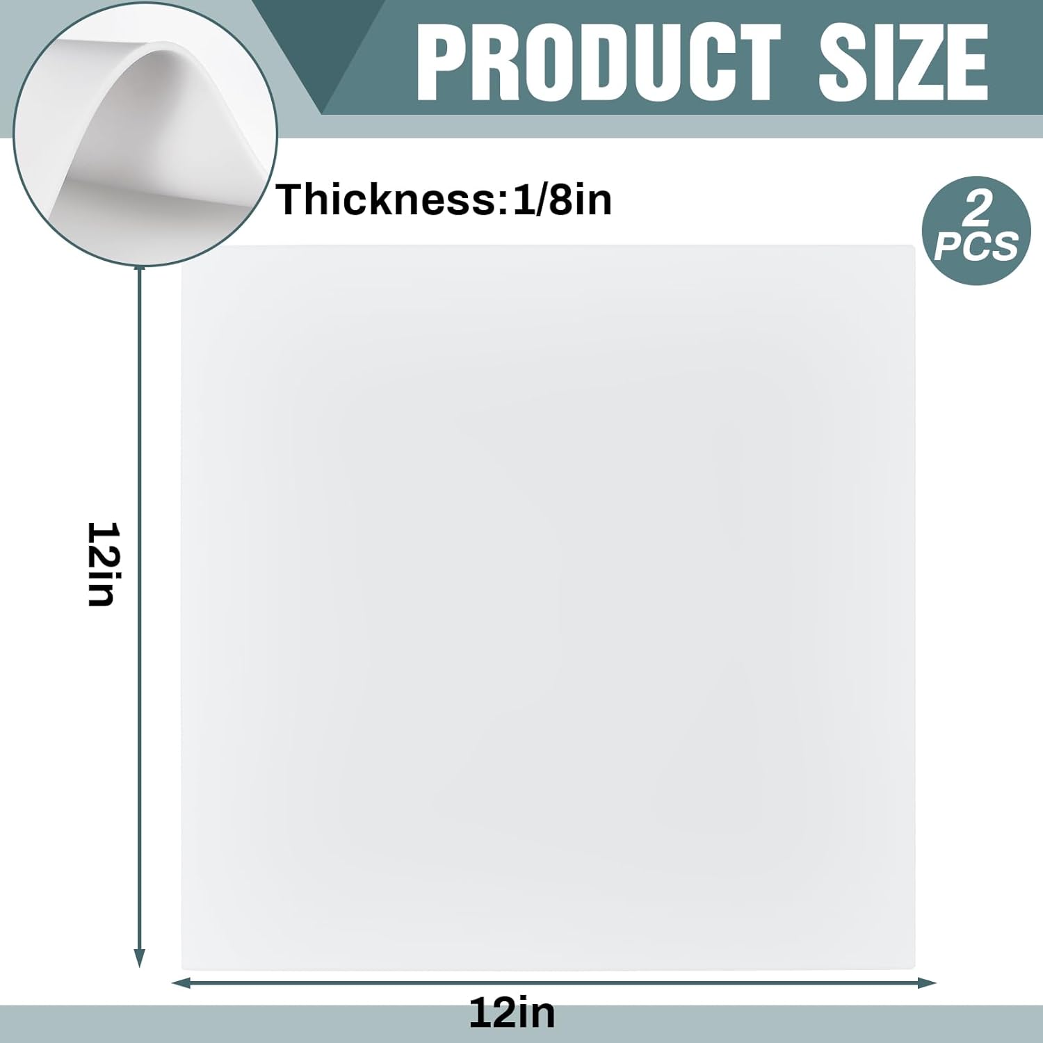 Cadar Getah Silikon 12 x 12 Inci, Pad Getah Putih 1/8 Inci, Bahan Gasket Getah Tahan Haba Tugas Berat - Pembekal Paidu