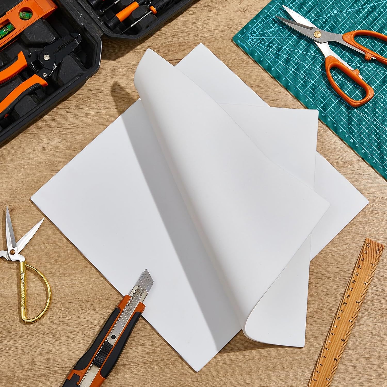 Cadar Getah Silikon 12 x 12 Inci, Pad Getah Putih 1/8 Inci, Bahan Gasket Getah Tahan Haba Tugas Berat - Pembekal Paidu