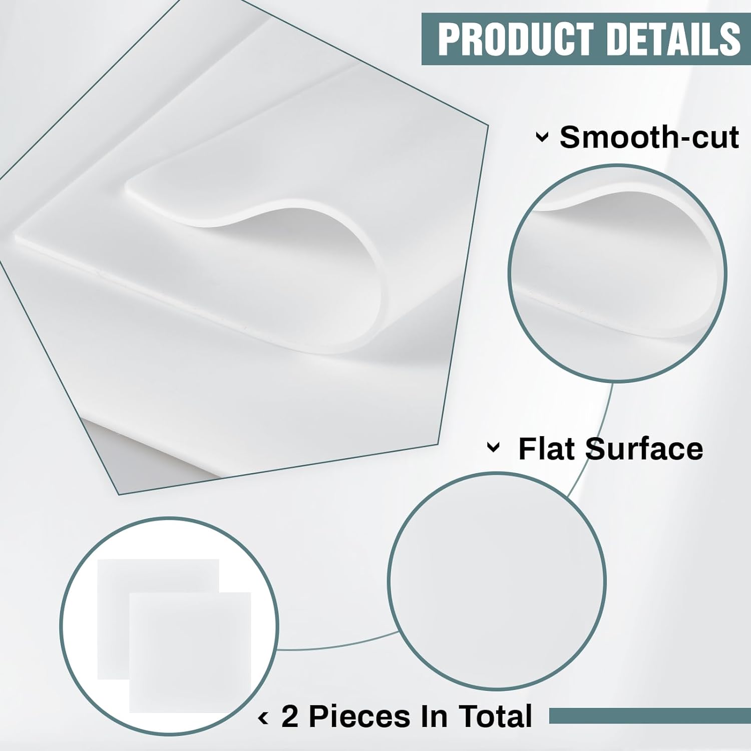 Cadar Getah Silikon 12 x 12 Inci, Pad Getah Putih 1/8 Inci, Bahan Gasket Getah Tahan Haba Tugas Berat - Pembekal Paidu